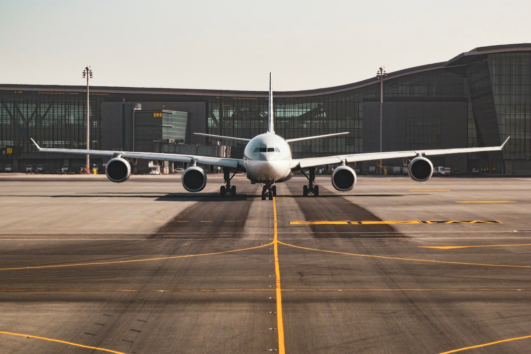 Cargo plane on an airport runway